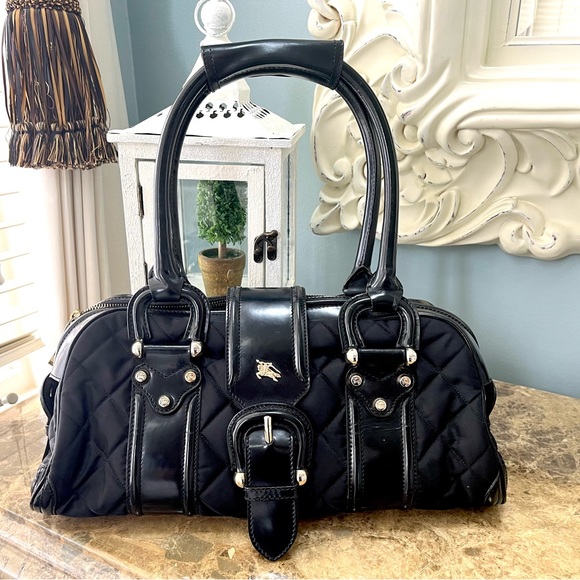 Burberry Quilted Nylon Manor Satchel Bag - Picture 2 of 11